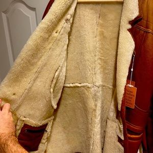 Vintage Shearling leather coat size 52